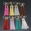 Keychains Leather Tassel Keychain DIY Garments Decorative Accessories Woman Bag Car Fringe Pendants Jewelry Gift Miri22