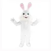 Halloween White Rabbit Mascot Costume Najwyższa jakość Kreskówka postać Straż unisex dorosłych strój Bożego Narodzenia Karnawałowy sukienka