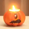 Titulares de vela Halloween Vampire Face Pumpkin Candlestick Table Top Decoration Home Ornament Party Decor SuppliesCandle