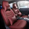 تغطية مقعد السيارة المخصصة الأصلية للسيارات لنيسان Qashqai 2008-2015 المقعد الأمامي/المقعد الخلفي 5 ألوان وسادة واقي جلدي