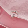 Creative Copper Alloy Sweatproof Beads Anti-anxiety Fidget Rings for Women 18K Gold Silver Plated Free Rotation Women's Rings Fashion Jewelry