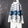 Women's Knits & Tees Knitted Cardigan Women Autumn Winter Loose White Sweater Coat Cute Flower Knit Cardigans Femme Vintage Long Sweaters Wo