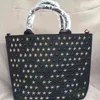 Kobiety wodoodporne gwiezdowe nity Torby torba na płótnie Jeńcowe torebki Duża pojemność Mother Torby Studded jedno ramię Crossbody Bag 220608