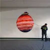 Aangepaste planeet opblaasbare ballonnen blaasstenen Maan met LED -licht voor advertentie decor feest plafonddecoratie