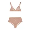 Luxe bikini sets g letter mesh ondergoed ondergoed textiel sexy dames ademende onderkleding elegante home lingerie ontwerper kanten bhs set ins hot verjaardag cadeau