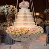 Upscale Party Decoration Metal Cake Decorative Stand Golden Moon Arch Flower Rack Birthday Baby Shower Wedding Frame