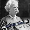 Edizione limitata Writer Mark Twain Rollerball Pen Unique Ice Cracks Design Office Writing Penna a sfera con numero di serie Monte 0068/8000