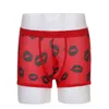 Sexy Männer Boxer Unterwäsche Mesh Transparent Lip Print Dessous Atem Komfortable Ausbuchtung Beutel Boxer Homosexuell Unterwäsche Cueca Masculina G220419