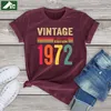 50 jaar oude geschenken Vintage 1972 Limited Edition 50e verjaardag T-shirt Katoen dames Tops Mode Unisex Oversized vrouwelijk T-shirt CX220331