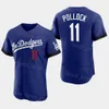 Baseball 2 Jake Lamb Jersey 6 Trea Turner 17 Stefen Romero 45 Matt Beaty 8 Zach McKinstry 5 Freddie Freeman 11 AJ Pollock 57 Jason Martin City Connect Blue White Black