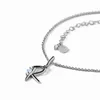 Dames Sterling Zilveren Ketting Brief R Vorm Moonstone Charm Delicate accessoire