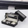 Titta på lådor Fall 3/4/5/8 Grids Pu Leather Box Jewely Display Case Holder Organizer For Men Quartz Giftwatch Hele22