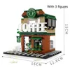 City Block Mini Street View Series Creative Fast Food Shop Market Friends Streetscape Sets Building Bricks Architecture Friends G220524