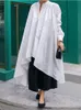 Blouses voor damesoverhemden vrouwen midden-lengte Koreaanse stijl losse onregelmatige voorkant korte rug lange mode casual shirt 2022 zomer G245Women's