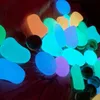 Decorazione del partito 200pcs Glow In The Dark Giardino Ciottoli Pietre Rocce Per Passerelle Percorso Patio Prato Cortile Decor Luminoso BTParty