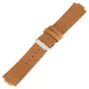Assistir bandas de 23 mm de largura de largura retro marrom -genuíno banda de couro tira para relógios de pulso de madeira 12mm conexão Lug Watchbands Acessórios Substituição