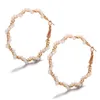 Simple plaine couleur or métal perle boucles d'oreilles mode grand cercle cerceaux déclaration boucles d'oreilles pour les femmes bijoux de fête