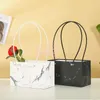 Present Wrap White/Black Marble Sweets Bag For Wedding Favor Supplies Christmull Decoration Baby Shower Baggift