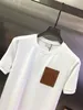 22ss Designer Tide T-shirts Bröstbrev Laminerat tryck Kortärmad High Street Lös Oversize Casual T-shirt 100 % ren bomull Toppar för män och kvinnor