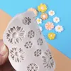 Stampo da forno 3D Stampi in silicone a forma di fiore Stampo per muffin al cioccolato Caramelle Sapone per le mani fai-da-te Stampo per cupcake al cioccolato W2