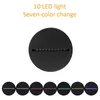 USB Cable Touch Lamp Bases For 3D LED Night Light Replacement Colorful Light Base Table Wedding Christmas Decor Holder D1.5