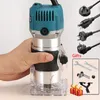 30000rpm Woodworking Electric Trimmer Wood Router Milling Slotting Trimming Woodworking Tool Set For Wood Carving Machine
