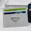 Holders Card Fashion Designer Triangle Mark Credit Wallet PU Leather Passport Cover ID Business Mini Pocket Travel for Men Women Purse Case