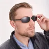 Gafas de sol Vazrobe Polarizado Masculado estrecho rectángulo Sol Sol para hombres Conducción de bisagra de primavera de alta calidad