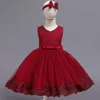 Mädchenkleider 1. Geburtstagskleid für Babys, langärmelig, Party, Weihnachten, rote Kleidung, 1 bis 2 Jahre alt, Taufkleider für Kleinkinder