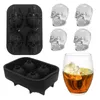 3D Crâne Silicone Moule Ice Cube Maker Bar Produits Chocolat Moule Plateau Crème Glacée BRICOLAGE Outil Whisky Vin Cocktail