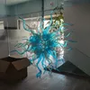 GoGlobalCo Lampe Lustre de maison élégant en verre soufflé fabriqué à la main et lampes suspendues pour salon, escalier, décoration artistique, 71,1 cm rond