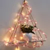 LEDストリップストリンググリーンリーフガーランドフェアリーライトは、クリスマスウェディングのために柔軟な銅の人工ブドウライトをLED