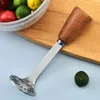 Fruit Vegetable Tool Stainless Steel Potato Masher with Non-Slip Wood Handle Mashed Potatoes Press Crusher GCA13214