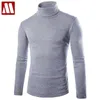 Fall Mens Knitting Shirt Slim Fit Turtle Neck Knited T Shirts Slim Fit Tops Cardigan Clothings Asia Size S M L XL XXXL 201116