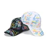 Modebrev baseball cap tecknad graffiti tryckt hip hop visir cap justerbar snapback bomull mössa för kvinnliga män hattar hcs127