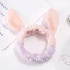 Rabbit Ears Coral Fleece Headband Wash Face Makeup Hair Bands Soft Plush Turban Head Wrap Cute Headwear Hair Accessories