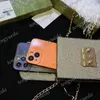 Fashion Designer Cell Phone Pouches for Women Lady Girl Letters Should Bags Metal chain High Quality Card Holder Pocket Wallet bags