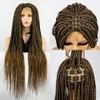 28 Inch Synthetic Full Lace Wig Braiding Wigs Cornrow Box For African Woman In High Quality