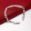 Men 6MM 8MM Chain 925 Classic Silver Bracelets Necklace Jewelry Set For Woman Charm Fine Fashion Party Wedding Gifts