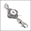 Key Rings Jewelry 6Styles Snap Button Chains Crystal Owl 18Mm Keychains Keyring For Women Drop Delivery 2021 Dh0Sx