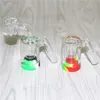 20pcs Smoking 18mm Ash Catchers Glass Reclaim Catcher con 4mm 14mm maschio quarzo bangers recuperatori catchers per bong DHL