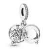 Any Jewel Authentic 925 Sterling Silver Beads Magnified Star Double Dangle Charm Charms Fits European Pandora Style Jewelry Bracelets & Necklace 799640C01