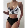 Tieb barwnik bikini stroju kąpielowego seksowne dzielone kobiety border border damskie damskie kostium kąpielowe 220622