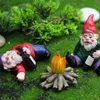 Obiekty dekoracyjne figurki ogrodowe gnome minimalistyczny wystrój figurki statuetka lalka jardin adornos rzeźba retro kawaii zabawki resina t