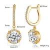 Dangle & Chandelier Luxury 4 Carat 8MM Moissanite Earrings For Women Pure Sterling Silver 925 Certified Wedding Ladies Jewelry 2022 Trend Ch