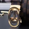 Ceintures de luxe Big G Word Silver Gold Alloy Buckle Retro Plaid Fashion Youth Men's BeltBelts