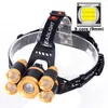 Новая самая яркая светодиодная фара XHP100 500000lm Zoomable Fedlamp 18650 Батарея Алюминиевый сплав.