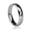 Anéis de casamento Moda Banda de tungstênio branco Shiny Silver Multifaceted Dome 3,5mm/5mm tamanho 4-13 Wynn22