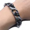 Real Cool Zombie Death Skull Armband 316L Rostfritt stålkedjekvalitet Mans länk