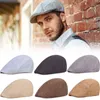 Men British Casual Berets Newspaper Seller Hat Spring Autumn Winter Retro Beret Hats Men Peak Painter Caps Forward Gatsby Cabbie Hats J220722